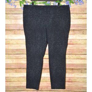 The Limited Women's Pants Size 20W Black Animal Snakeskin Print Pockets Straight
